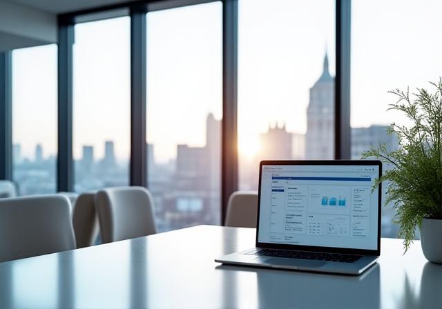 Modern professional office workspace in London